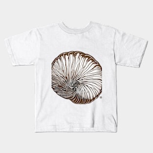 Swirling Chocolate Shell Artwork No. 762 Kids T-Shirt